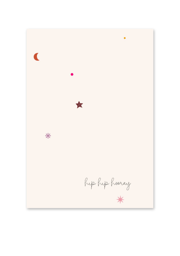 Ansichtkaart | Hip hip hooray ster