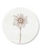 Ronde kaart bloem naturel