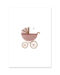 Ansichtkaart kinderwagen girl