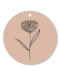 Cadeaulabel bloem nude