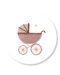 Cadeaulabel kinderwagen girl