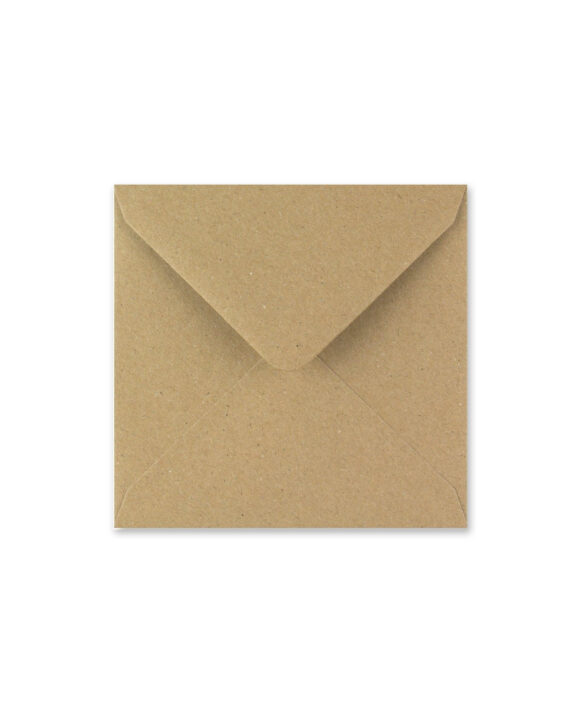 Envelop kraft vierkant (voor ronde kaarten)