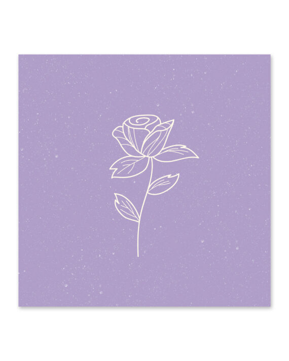 Mini-kaart bloem lila