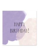 Mini-kaart happy birthday lila