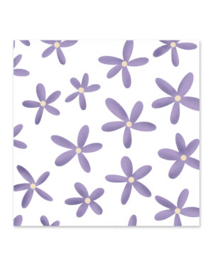 Mini-kaart paarse bloemetjes