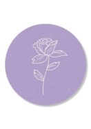 Sticker bloem lila | 5 stuks
