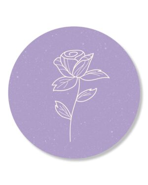 Sticker bloem lila | 5 stuks
