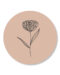 Sticker bloem nude | 5 stuks