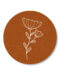 Sticker bloem roest | 5 stuks