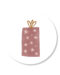 Sticker kadootje roze | 5 stuks