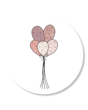 Sticker feestballonnen | 5 stuks
