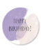 Sticker happy birthday lila | 5 stuks