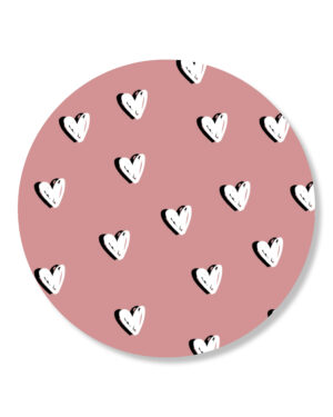 Sticker hartjes roze  | 5 stuks