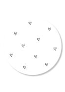 Sticker hartjes wit  | 5 stuks