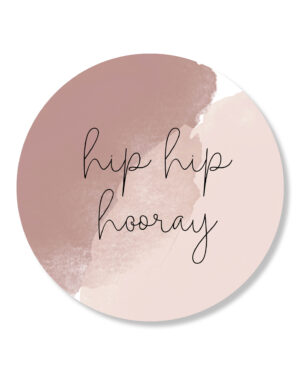 Sticker hip hip hooray | 5 stuks