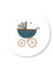 Sticker kinderwagen boy | 5 stuks