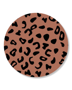 Sticker leopard terra | 5 stuks