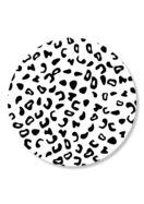 Sticker leopard zwart wit | 5 stuks