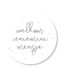 Sticker welkom ienieminimensje | 5 stuks