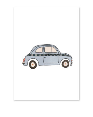Ansichtkaart | Auto blauw