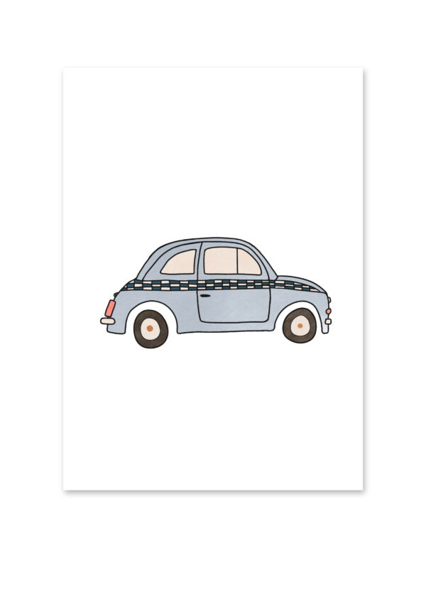 Ansichtkaart | Auto blauw