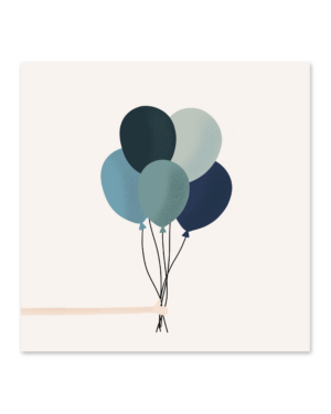 Mini-kaart | Bos ballonnen blauw