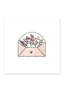 Mini-kaart | Envelop met bloemen