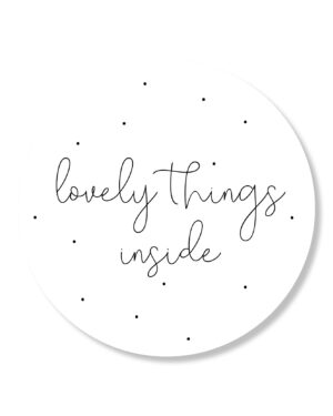 Sticker | Lovely things inside | 5 stuks