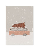 Kerstposter | Kerstboom auto