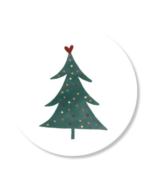 Sticker | Kerstboom groen | 5 stuks