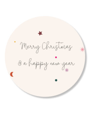 Sticker | Merry christmas | 5 stuks