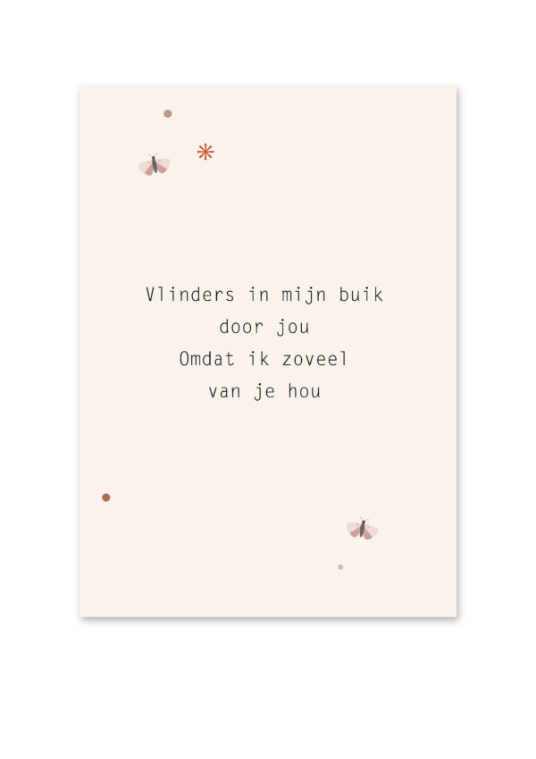 Ansichtkaart | Vlinders in mijn buik