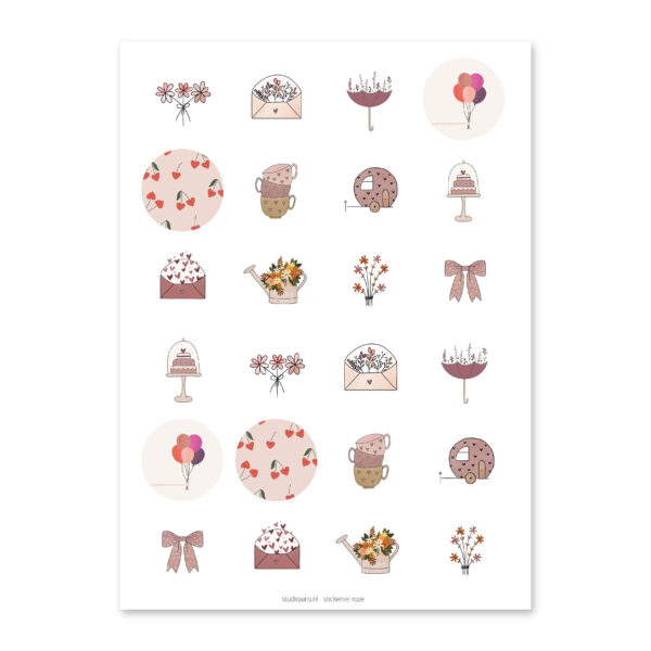 Stickervel | Roze