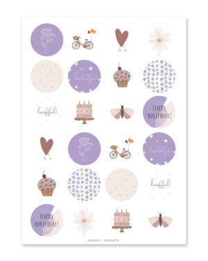 Stickervel | Lila | Let op: 1 sticker niet te gebruiken!