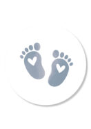Sticker | Voetjes blauw | 5 stuks