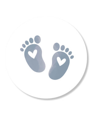 Sticker | Voetjes blauw | 5 stuks