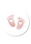 Sticker | Voetjes roze | 5 stuks