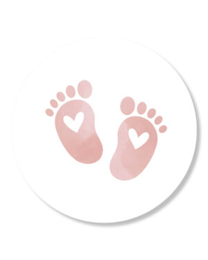 Sticker | Voetjes roze | 5 stuks