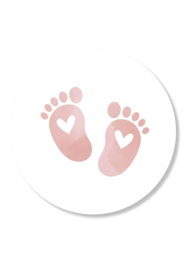 Sticker | Voetjes roze | 5 stuks